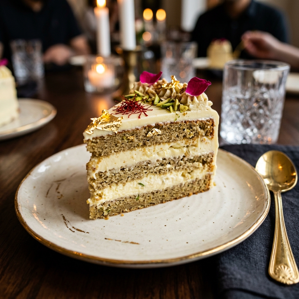 Cardamom Rasmalai Layer Cake